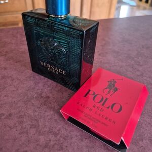 Versace Eros Men's Cologne Bottle in Teal & Blue